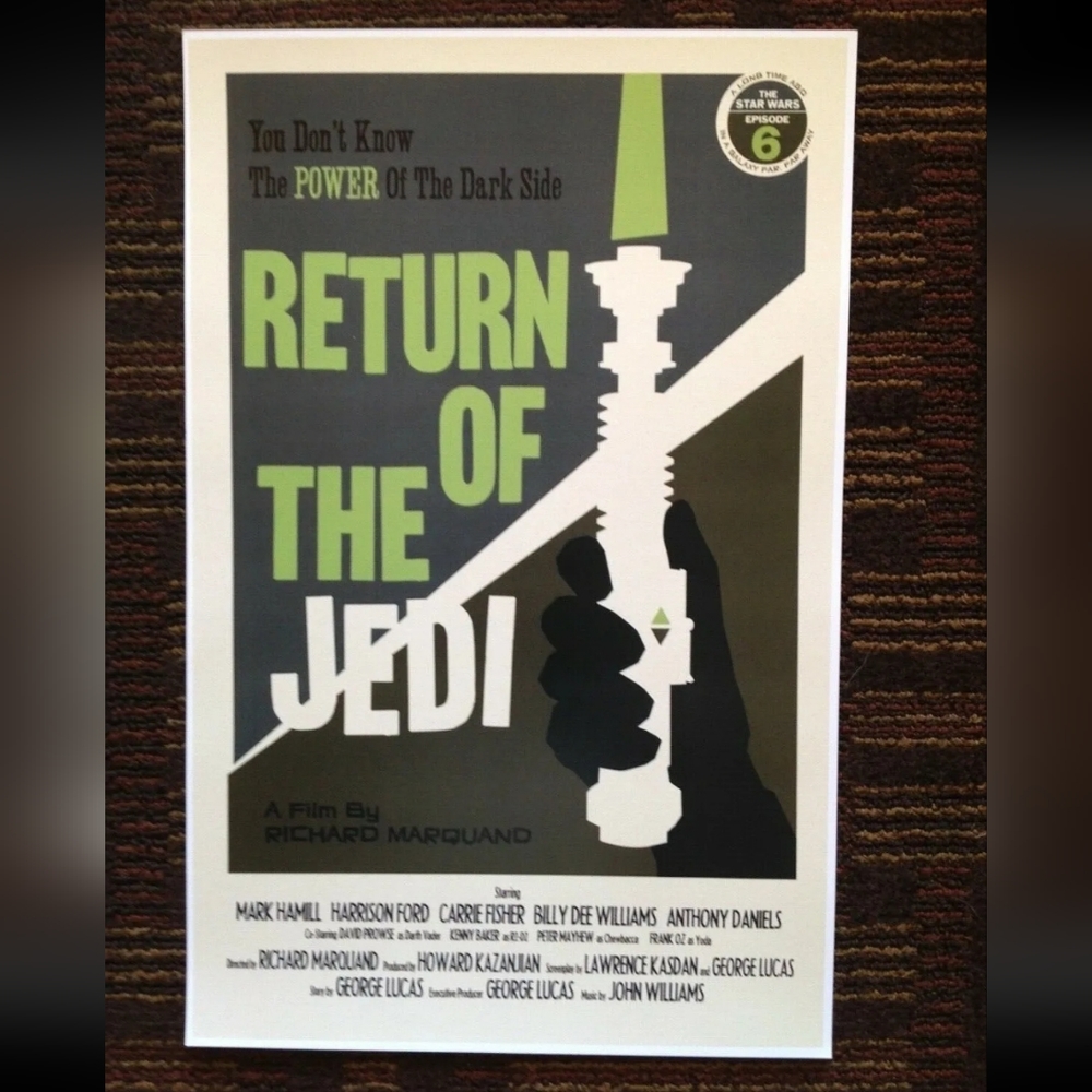 Star Wars Return of the Jedi Mark Hamill Carrie Fisher Han Solo Poster 11 x 17